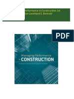 [Ebooks PDF] download Managing Performance in Construction 1st Edition Leonhard E. Bernold full chapters