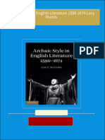 Download Complete Archaic Style in English Literature 1590 1674 Lucy Munro PDF for All Chapters