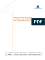 Construction Execution Plan Of Electrical & Instrumentation Cable Trays Installation on Pipe Racks