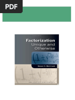 Factorization Unique and Otherwise 1st Edition Steven H. Weintraub all chapter instant download