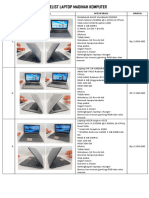 PRICELIST  LAPTOP MADINAH KOMPUTER HARGA USER