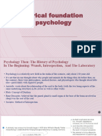 Historical and contemporary prespective in psychology