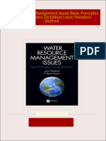 Water Resource Management Issues Basic Principles and Applications 1st Edition Louis Theodore (Author) download pdf