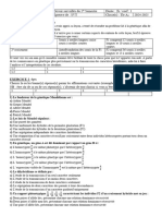 Devoir 1er semestre SVT Tle A4 2024-2025