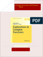 Complete Download Explorations in Complex Functions 287 Richard Beals PDF All Chapters