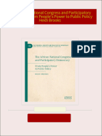 Full download The African National Congress and Participatory Democracy: From People's Power to Public Policy Heidi Brooks pdf docx