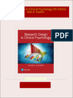 Research Design in Clinical Psychology 5th Edition Alan E. Kazdin 2024 Scribd Download