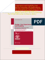 Full Download Design User Experience and Usability User Experience Design for Everyday Life Applications and Services Third International Conference DUXU 2014 Held as Part of HCI International 2014 Heraklion Crete Greece June 22 27 2014 Proceedings Part II 1st Edition Aaron Marcus (Eds.) PDF DOCX