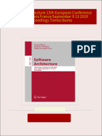 Software Architecture 13th European Conference ECSA 2019 Paris France September 9 13 2019 Proceedings Tomas Bures download pdf