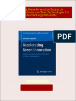 Instant Access to Accelerating Green Innovation Essays on Alternative Investments in Clean Technologies 1st Edition Michael Migendt (Auth.) ebook Full Chapters