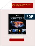 A Laboratory Manual in Biophotonics 1st Edition Vadim Backman (Author) All Chapters Instant Download