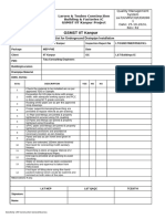 Checklist for Installation and Testing of drain Pipe