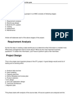 21 Etl Data Warehousing Project Life Cycle