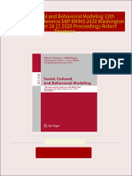 Social Cultural and Behavioral Modeling 13th International Conference SBP BRiMS 2020 Washington DC USA October 18 21 2020 Proceedings Robert Thomson all chapter instant download