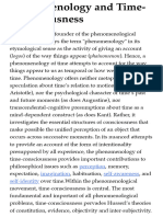 Phenomenology and Time-Consciousness | Internet Encyclopedia of Philosophy