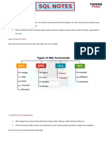 SQL NOTES