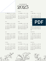 Calendario 2025 color gris con negro 