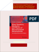 Get Wave Dynamics Mechanics and Physics of Microstructured Metamaterials Theoretical and Experimental Methods Mezhlum A. Sumbatyan free all chapters