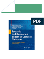 Full download Towards an Information Theory of Complex Networks Statistical Methods and Applications 2011th Edition Matthias Dehmer pdf docx