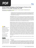 Cross-Cultural Validation of the Portuguese Version of the Quality of Oncology Nursing Care Scale