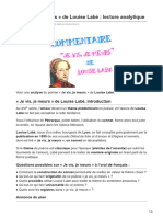 commentairecompose.fr-Je vis je meurs de Louise Labé  lecture analytique