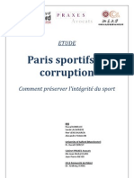 Étude Paris Sportifs Et Corruption