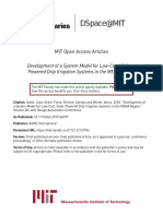 Development of a System Model for Low-Cost, Solar Powered Drip Irrigation system in the MENA Region