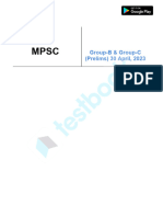 MPSC Group-B & Group-C Combined Preliminary Exam Official Paper (Held On_ 30 April, 2023)