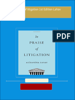 In praise of litigation 1st Edition Lahav 2024 Scribd Download