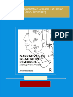 Narratives of Qualitative Research 1st Edition Josh. Tenenberg download pdf