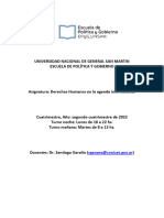 Derechos Humanos en la agenda internacional- Santiago Garaño- 2 cuatr. 2022