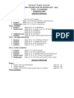 Cl. V Mid Term EXAM SYLLABUS Student's Copy Class-5