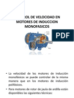 Control de Velocidad en Motores de Induccion Monofasicos