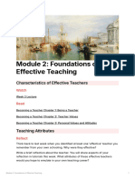 ACU Masters of Secondary Teaching Notes - Foundations of Effective Teaching