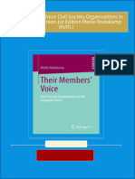 Instant Download Their Members Voice Civil Society Organisations in the European Union 1st Edition Meike Rodekamp (Auth.) PDF All Chapters