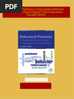 Instant download Behavioral Forensics: Using Applied Behavior Analysis in Psychological Court Evaluations Douglas Ruben pdf all chapter