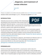 Clinical features, diagnosis, and treatment of Klebsiella pneumoniae infection