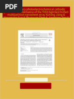 High-efficiency photoelectrochemical cathodic protection performance of the TiO2/AgInSe2/In2Se3 multijunction nanosheet array Xuhong Jiang & Mengmeng Sun & Zhuoyuan Chen & Jiangping Jing & Chang Feng all chapter instant download