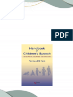 Handbook on Children s Speech Development Disorders and Variations 1st Edition Raymond D. Kent 2024 scribd download