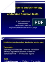 Introduction To Endocrinology & Endocrine Function Tests.