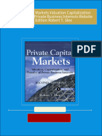 Full Download Private Capital Markets Valuation Capitalization and Transfer of Private Business Interests Website 2nd Edition Robert T. Slee PDF DOCX