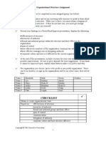 Organizational Structure Assignment