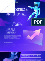 Presentacion inteligencia artificial tecnologica futurista azul y violeta