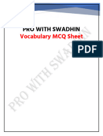 Vocabulary MCQ