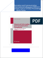 Instant Access to Structural Information and Communication Complexity 29th International Colloquium SIROCCO 2022 Paderborn Germany June 27 29 2022 Proceedings Merav Parter ebook Full Chapters