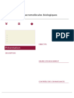 Biochimie Des Macromolécules Biologiques