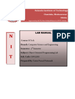 Oop Lab Manual (Cspc2203)