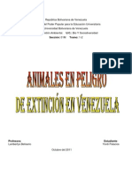 Animales Venezolanos en Peligro de Extinción