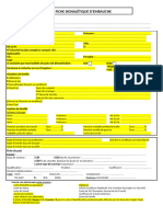 Fiche signalétique d'embauche