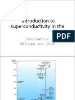 Introduction To Superconductivity in The: Jules Carbotte Mcmaster and Cifar